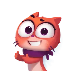 👍 cat, cartoon, animal, cute, sticker telegram sticker