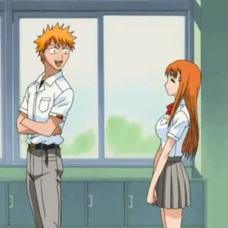 🍁 Ichigo Kurosaki Bleach Anime, Scuola, Romance, Manga, Cartone animato, Ichigo, Bleach telegram sticker