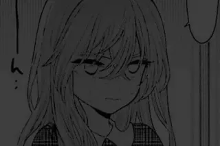 ▪️ ん อนิเมะ, มังงะ, ผู้หญิง, สีหน้า, ภาพประกอบ telegram sticker