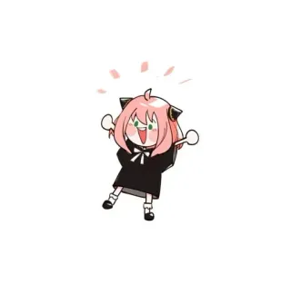 🥳 Anya Forger Spy x Family Anya Forger, Spy x Family, anime, sticker, cute telegram sticker