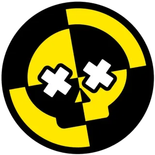 ☢️ skull, yellow, crosses, death, danger telegram sticker