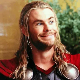 🙂 Thor Thor, Marvel, Chris Hemsworth, funny face, superhero telegram sticker