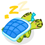 😴 カメ, 睡眠, 眠い, 漫画, 動物, かわいい telegram sticker
