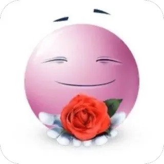 🫥 Emoji, Hoa hồng, Tình yêu, Dễ thương, Lãng mạn, Hồng telegram sticker