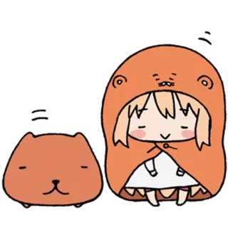 😌 Anime, Manga, Kawaii, Mignon, Personnage, Illustration, Dessin, Autocollant whatsapp sticker