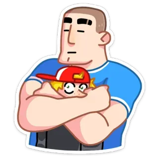 🤗 Cartoon, Umarmung, Freundschaft, Anime, Sticker, Mann, Junge telegram sticker