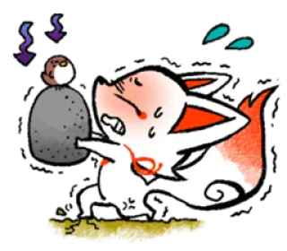 😰 Desenho animado, Raposa, Pássaro, Irritado, Carregando, Suor, Exausto whatsapp sticker