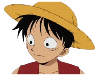 🙁 Monkey D. Luffy One Piece 애니메이션, 만화, 웃긴, 원피스, 몽키 D. 루피 telegram sticker