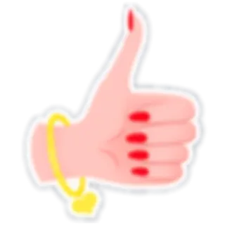 👍 duim omhoog, hand, leuk, positief, goedkeuring, gebaar telegram sticker