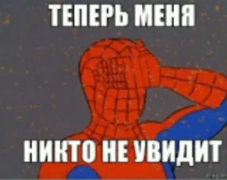 🤭 Spider-Man ТЕПЕРЬ МЕНЯ НИКТО НЕ УВИДИТ Spider-Man, Meme, Lustig, Verstecken, Comic, Superheld telegram sticker
