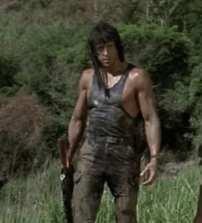 🩸 Rambo film, żołnierz, wojna, broń, akcja telegram sticker