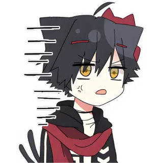😳 Anime, Cartone animato, Carino, Personaggio, Adesivo telegram sticker