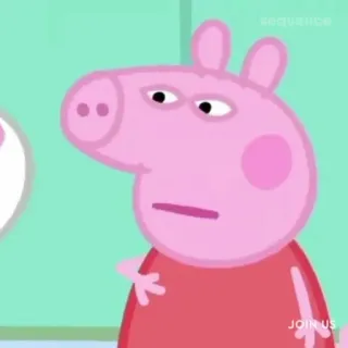 🐽 Peppa Pig cochon, dessin animé, animation, peppa telegram sticker