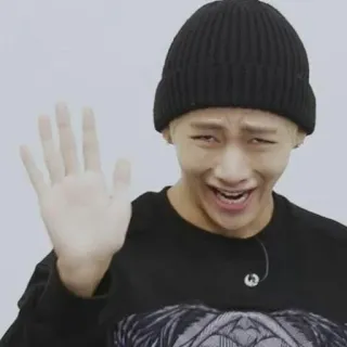 ✋ person, mann, mütze, lächeln, kpop, promi telegram sticker