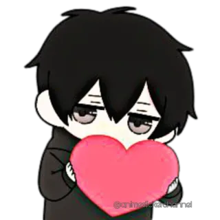 🥰 anime, heart, love, cute, cartoon whatsapp sticker