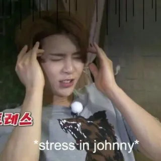 😩 Johnny * stress in johnny* stress, Johnny, K-pop, Meme telegram sticker
