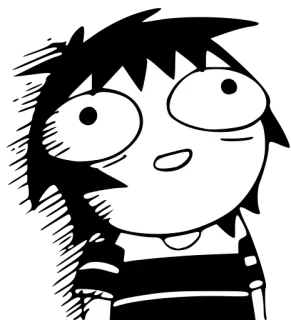 😨 cartoon, character, illustration, drawing, comic, funny whatsapp sticker