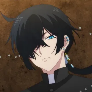 💎 Anime, Personnage, Mâle, Cheveux noirs, Yeux bleus telegram sticker