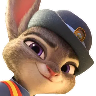 😉 Judy Hopps Zootopia police, lapin, officier, dessin animé whatsapp sticker