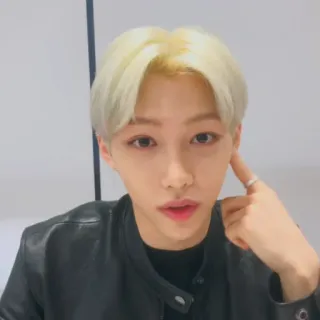 🌚 Felix kpop, stray kids, ídolo, cantante, masculino, retrato telegram sticker