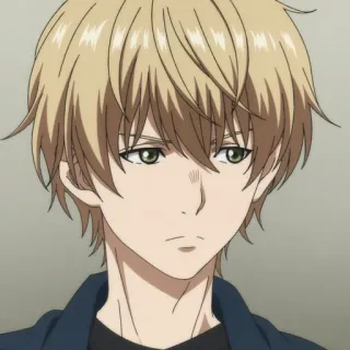 🙂 Anime, Charakter, Porträt, Blonde Haare, Männlich telegram sticker