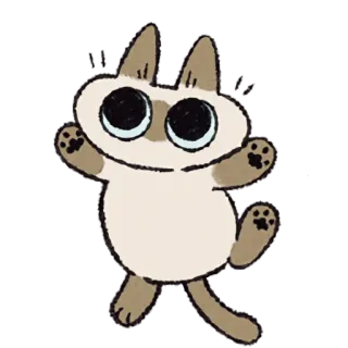 🥰 cat, cute, animal, kawaii, illustration, sticker telegram sticker