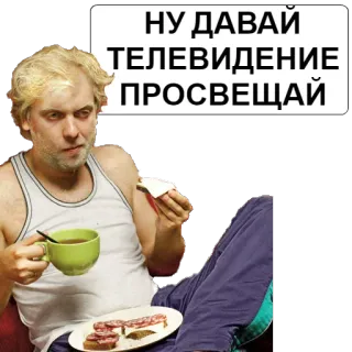 😏 НУ ДАВАЙ ТЕЛЕВИДЕНИЕ ПРОСВЕЩАЙ telegram sticker