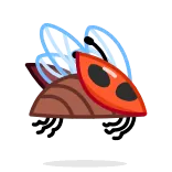 😘 insecto, mosca, bicho, dibujo animado, animal, alas, lindo whatsapp sticker