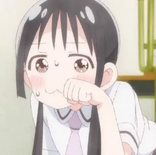 🎲 Anime, Schattig, Meisje, Beschaamd telegram sticker