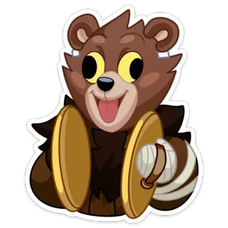 🤪 Bär, Tier, Becken, Cartoon, niedlich telegram sticker