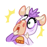 😨 牛, アニメ, 動物, 可愛い, 表情, ショック whatsapp sticker
