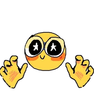 😇 emoji, cartoon, character, eyes, illustration telegram sticker