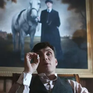 😕 Tommy Shelby Peaky Blinders Tommy Shelby, Peaky Blinders, Cillian Murphy, TV Serie, Krimi, Drama telegram sticker