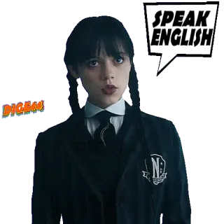 🏴󠁧󠁢󠁥󠁮󠁧󠁿 Wednesday Addams Wednesday SPEAK ENGLISH Quarta-feira, Wednesday Addams, Netflix, Série TV, assustador, adolescente, gótico, sombrio telegram sticker