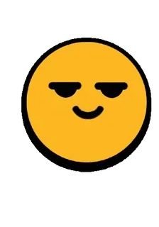 🥱 Emoji, engreído, cara, cool, amarillo whatsapp sticker