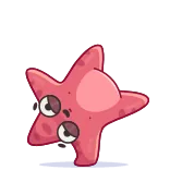 🤪 stella marina, cartoni animati, creatura marina, rosa, carino, animale telegram sticker