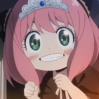 🥜 Anya Forger Spy x Family anime, cartoon, girl, anya, spy x family, princess whatsapp sticker