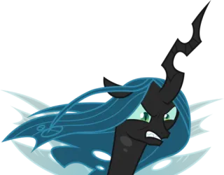 😠 Queen Chrysalis My Little Pony My Little Pony, Rainha Chrysalis, vilão, desenho animado, animação telegram sticker