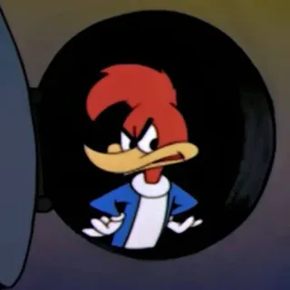 😠 Woody Woodpecker วู้ดดี้ วู้ดเพ็คเกอร์, การ์ตูน, นก, โกรธ, ตลก, คลาสสิก, ตัวละคร telegram sticker