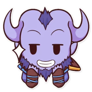 ☺️ dessin animé, autocollant, monstre, violet telegram sticker