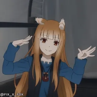 🙂 Holo Spice and Wolf @fix_x_fox whatsapp sticker
