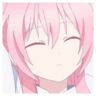🛏 Anime, Słodkie, Różowe włosy, Manga, Dziewczyna, Kreskówka whatsapp sticker
