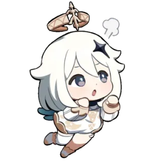 😮 Paimon Genshin Impact anime, chibi, sticker, paimon, genshin impact telegram sticker