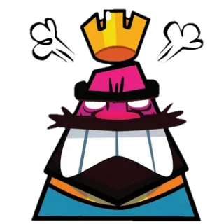 😡 King Clash Royale king, angry, crown, clash royale, video game telegram sticker
