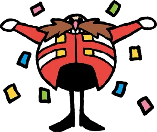 🥳 Dr. Eggman Dr. Eggman, Sonic the Hedgehog, villain, video game, cartoon telegram sticker