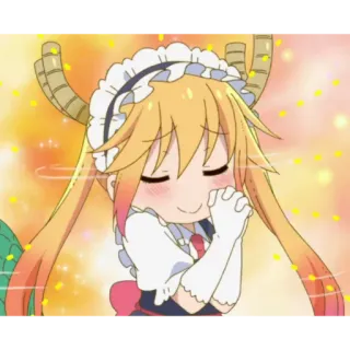 ☺️ Tohru Miss Kobayashi's Dragon Maid アニメ, ドラゴン, メイド, かわいい, トール telegram sticker