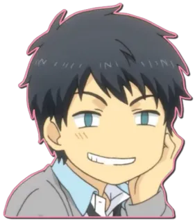 😁 Anime, Ragazzo, Ritratto, Carino, Chibi telegram sticker
