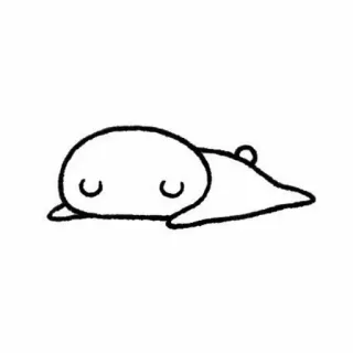 ☁️ Blob, Carino, Disegno, Assonnato, Cartone animato telegram sticker