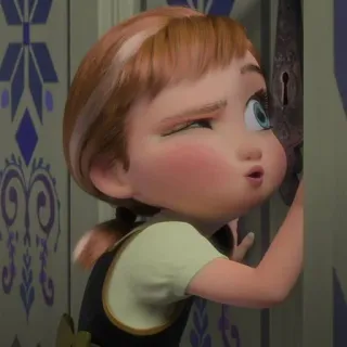 😉 Anna Frozen cartoon, disney, frozen, anna, child, animated telegram sticker