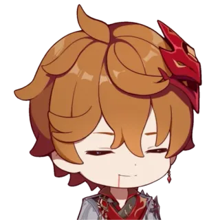😵 Tartaglia Genshin Impact Anime, Videojuego, Genshin Impact, Tartaglia, Childe, Personaje, Juego whatsapp sticker